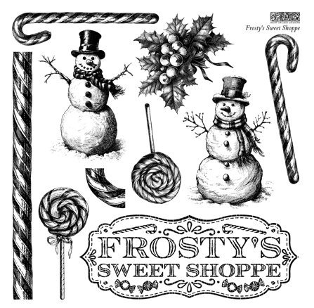 Frosty's Sweet Shoppe 12x12 IOD Stamp