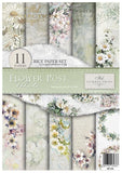 ITD Collection Flower Post White Rice Paper Pack